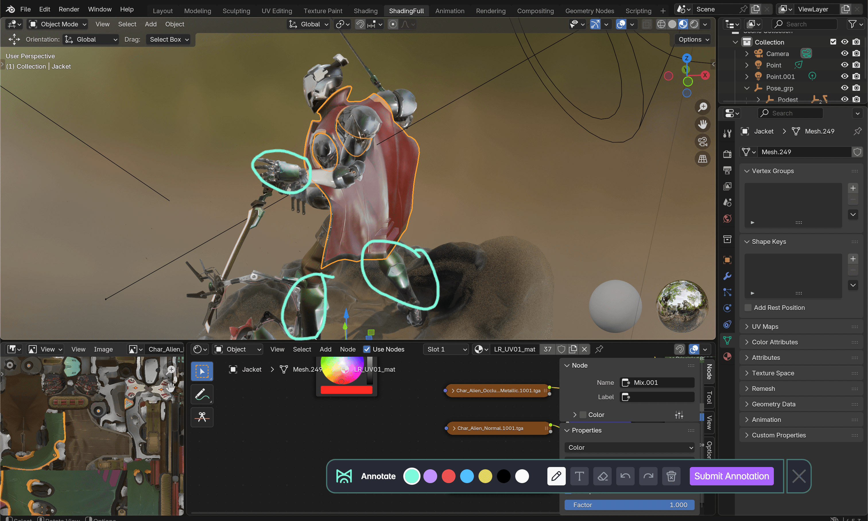 Annotated feedback in Mudstack