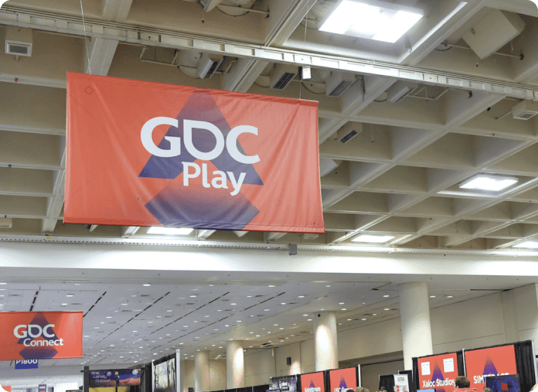 The Play Lounge at GDC sponsored by mudstack